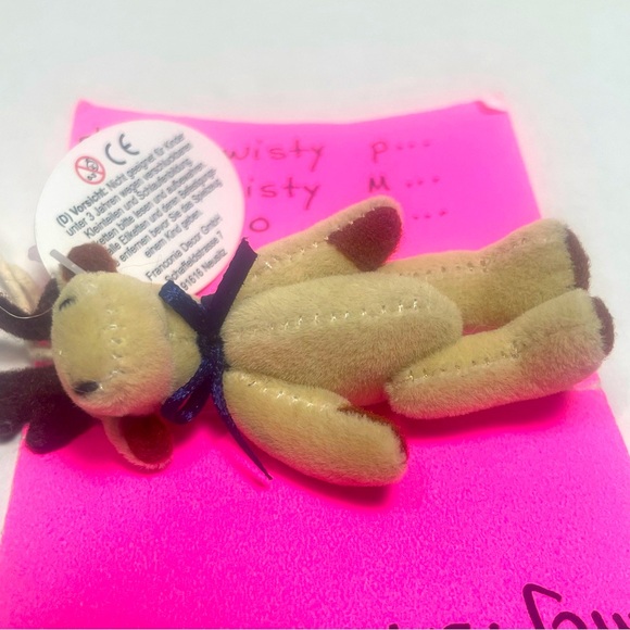 Vintage NWT  Boyd’s Bears T F Wuzzie Jointed Moose with Blue Ribbon 3” - Picture 9 of 12